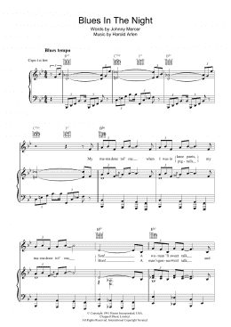page one of Blues In The Night (My Mama Done Tol' Me) (Piano, Vocal & Guitar Chords)