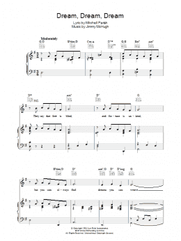 page one of Dream Dream Dream (Piano, Vocal & Guitar Chords)