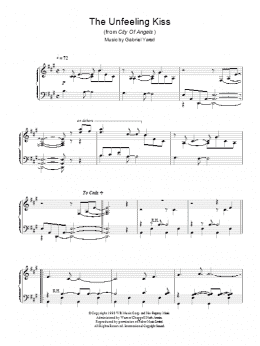 page one of The Unfeeling Kiss (from City of Angels) (Piano Solo)