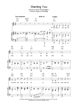 page one of Wanting You (Piano, Vocal & Guitar Chords)