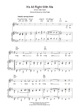 page one of It's All Right With Me (Piano, Vocal & Guitar Chords)