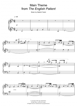 page one of Main Theme (from The English Patient) (Piano Solo)