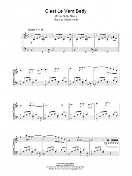 page one of C'est Le Vent Betty (Piano Solo)