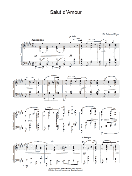 page one of Salut D'Amour (Piano Solo)