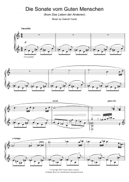 page one of Die Andere Sonate (from Das Leben der Anderen) (Piano Solo)