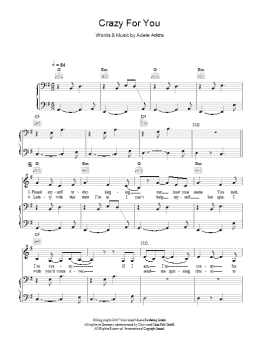 page one of Crazy For You (Piano, Vocal & Guitar Chords)