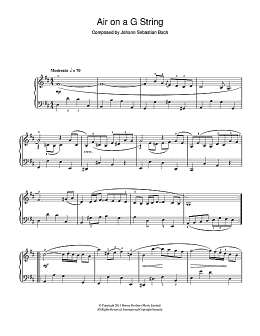 page one of Air On The G String (from Suite No.3 in D Major) (Easy Piano)