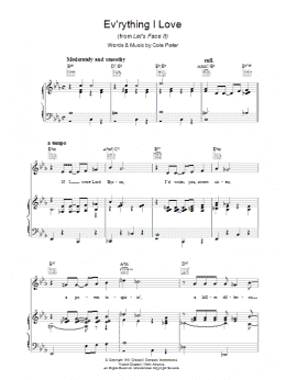 page one of Ev'rything I Love (Piano, Vocal & Guitar Chords)