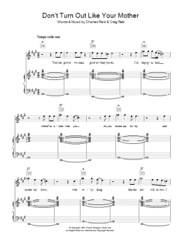 page one of Don't Turn Out Like Your Mother (Piano, Vocal & Guitar Chords)