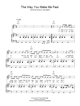 page one of The Way You Make Me Feel (Piano, Vocal & Guitar Chords)