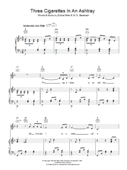 page one of Three Cigarettes In An Ashtray (Piano, Vocal & Guitar Chords)