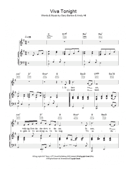 page one of Viva Tonight (Piano, Vocal & Guitar Chords)