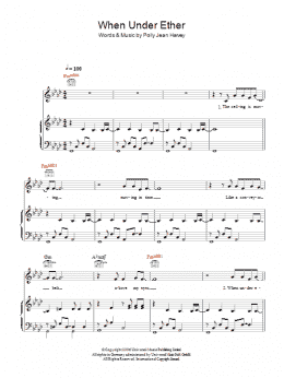 page one of When Under Ether (Piano, Vocal & Guitar Chords)