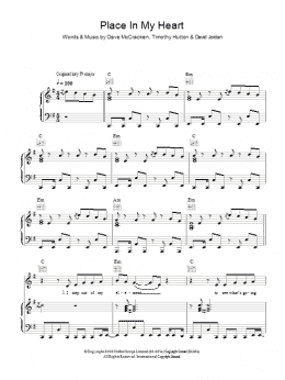 page one of Place In My Heart (Piano, Vocal & Guitar Chords)
