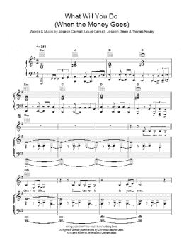 page one of What Will You Do (When The Money Goes) (Piano, Vocal & Guitar Chords)
