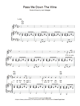 page one of Pass Me Down The Wine (Piano, Vocal & Guitar Chords)