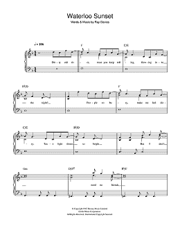 page one of Waterloo Sunset (Beginner Piano (Abridged))