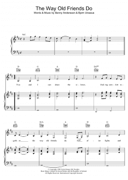 page one of The Way Old Friends Do (Piano, Vocal & Guitar Chords)