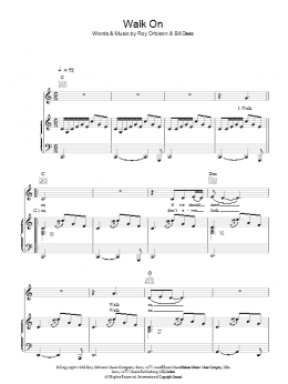 page one of Walk On (Piano, Vocal & Guitar Chords)