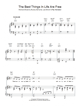 page one of The Best Things In Life Are Free (Piano, Vocal & Guitar Chords)