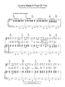 page one of Love's Made A Fool Of You (Piano, Vocal & Guitar Chords)