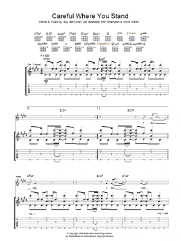 page one of Careful Where You Stand (Guitar Tab)