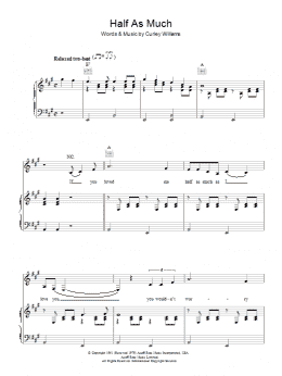page one of Half As Much (Piano, Vocal & Guitar Chords)