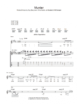 page one of Murder (Guitar Tab)