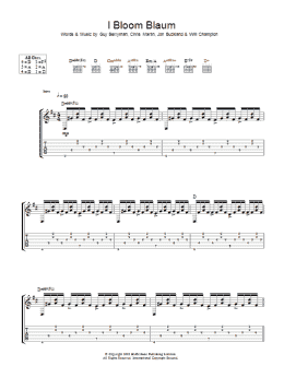 page one of I Bloom Blaum (Guitar Tab)