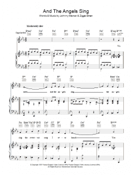page one of And The Angels Sing (Piano, Vocal & Guitar Chords)