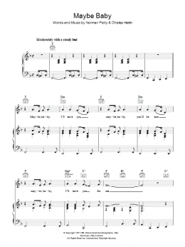 page one of Maybe Baby (Piano, Vocal & Guitar Chords)