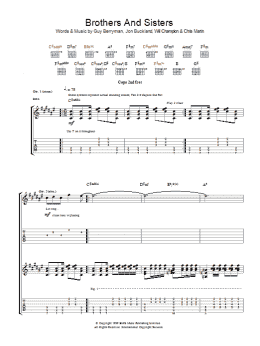 page one of Brothers And Sisters (Guitar Tab)