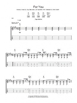 page one of For You (Guitar Tab)