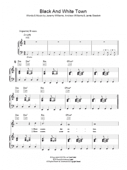 page one of Black And White Town (Piano, Vocal & Guitar Chords)