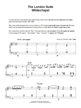 page one of Whitechapel (from The London Suite) (Piano Solo)