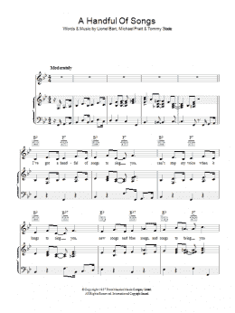 page one of A Handful Of Songs (Piano, Vocal & Guitar Chords)