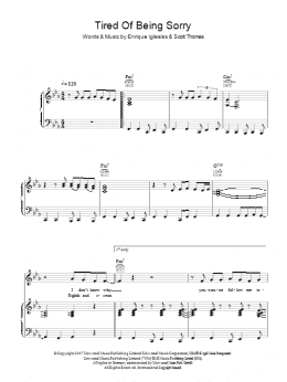 page one of Tired Of Being Sorry (Piano, Vocal & Guitar Chords)