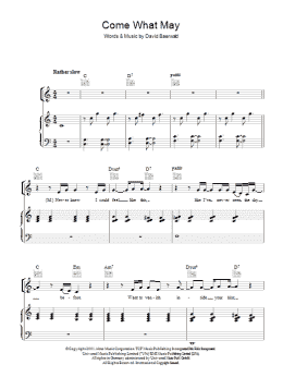 page one of Come What May (from Moulin Rouge) (Piano, Vocal & Guitar Chords)