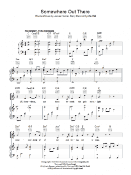 page one of Somewhere Out There (Piano, Vocal & Guitar Chords)