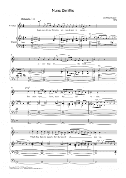 page one of Nunc Dimittis (theme from Tinker, Tailor, Soldier, Spy) (Piano & Vocal)