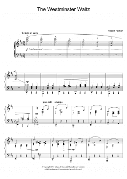 page one of The Westminster Waltz (Piano Solo)