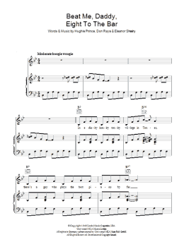 page one of Beat Me Daddy, Eight To The Bar (Piano, Vocal & Guitar Chords)