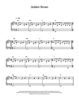 page one of Golden Brown (Beginner Piano (Abridged))
