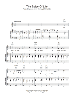 page one of The Spice Of Life (Piano, Vocal & Guitar Chords)