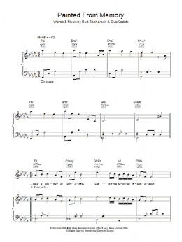 page one of Painted From Memory (Piano, Vocal & Guitar Chords)