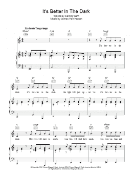 page one of It's Better In The Dark (Piano, Vocal & Guitar Chords)