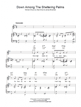 page one of Down Among The Sheltering Palms (Piano, Vocal & Guitar Chords)