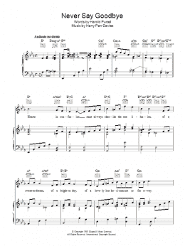 page one of Never Say Goodbye (Piano, Vocal & Guitar Chords)