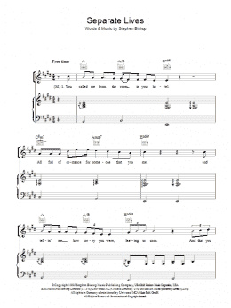 page one of Separate Lives (Piano, Vocal & Guitar Chords)