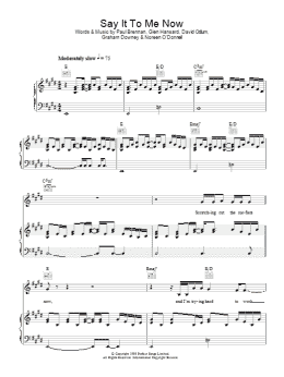 page one of Say It To Me Now (from Once) (Piano, Vocal & Guitar Chords)